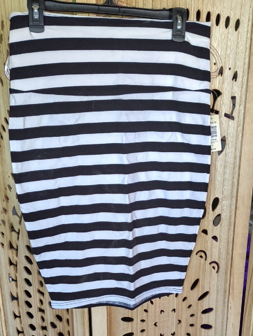 torrid Black and White Striped Pencil Skirt